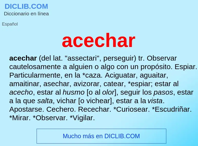 What is acechar - definition