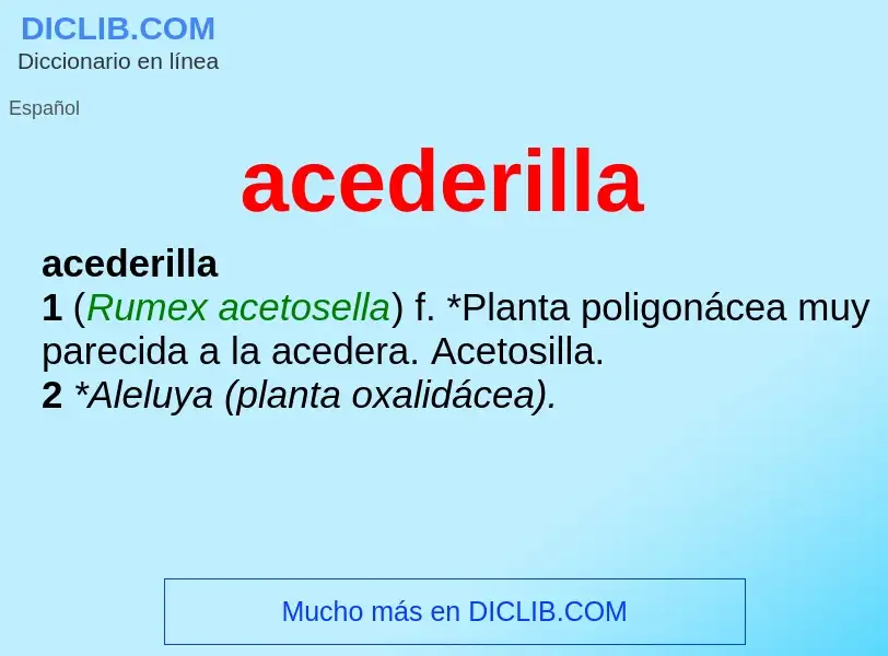 Что такое acederilla - определение