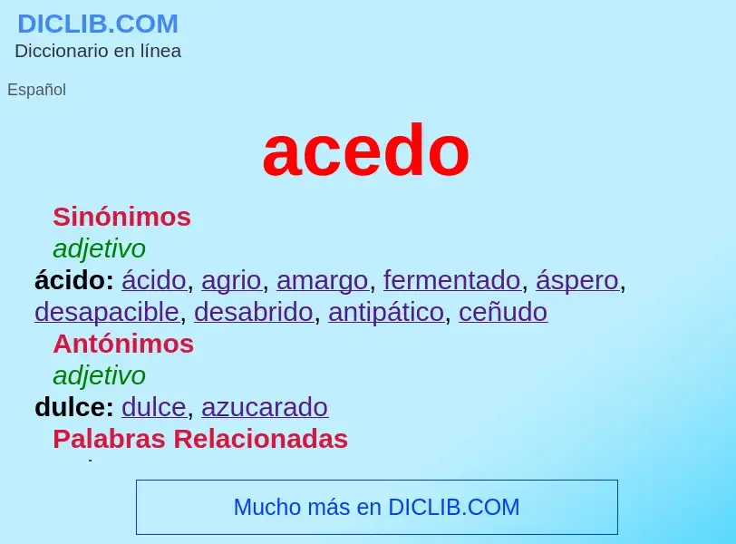 What is acedo - meaning and definition