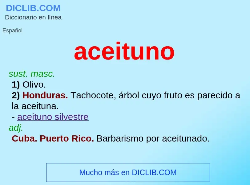 Wat is aceituno - definition