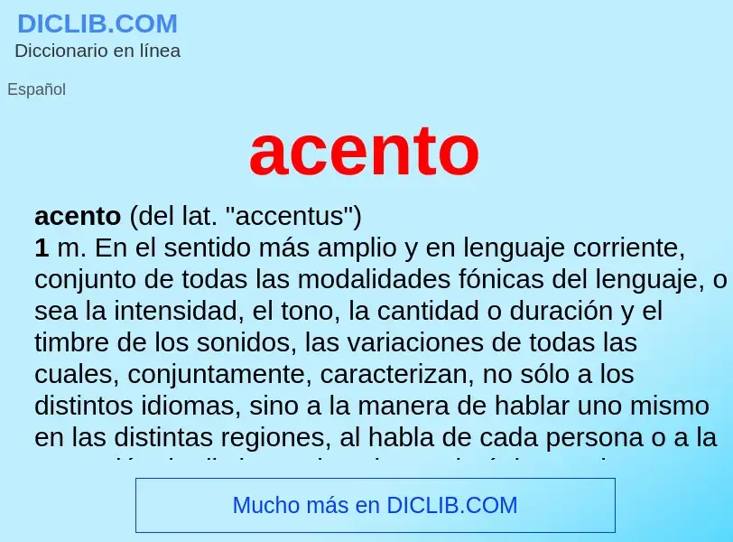 What is acento - definition