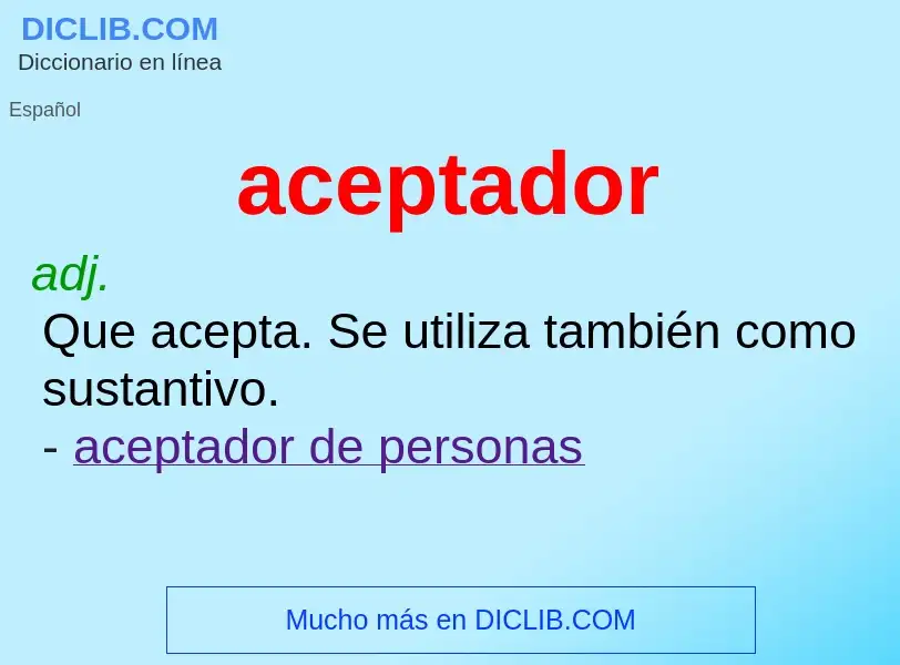 ¿Qué es aceptador? - significado y definición