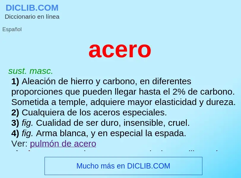 What is acero - meaning and definition