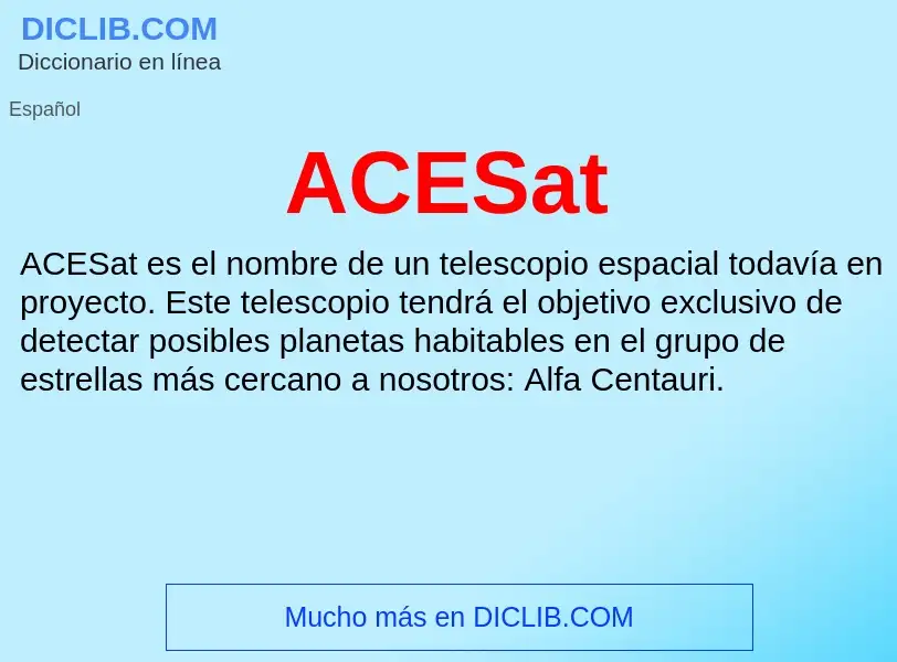 What is ACESat - definition