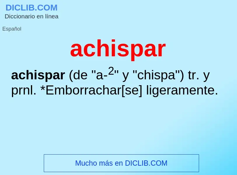 Wat is achispar - definition