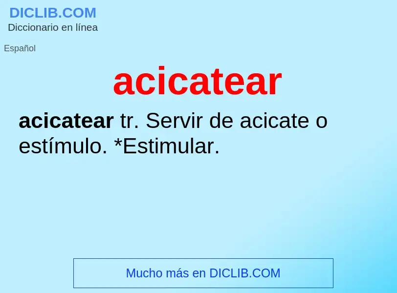 Wat is acicatear - definition