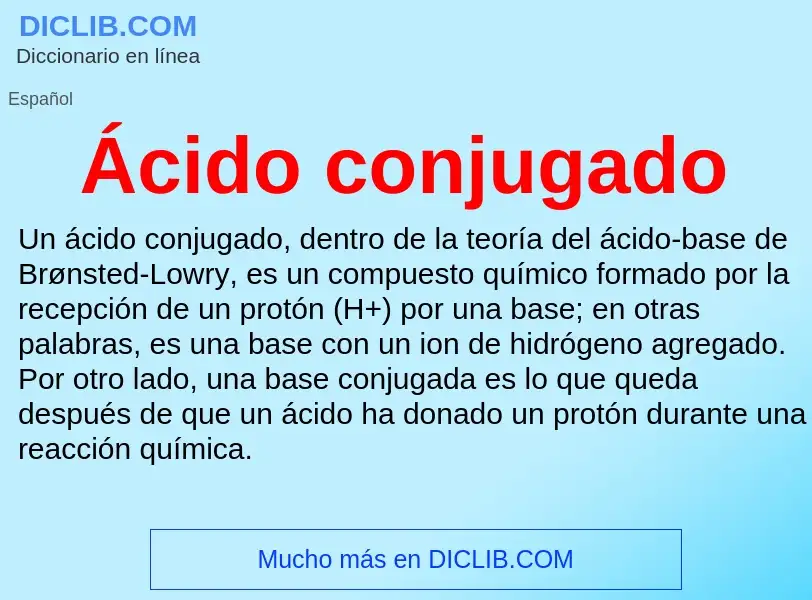 O que é Ácido conjugado - definição, significado, conceito