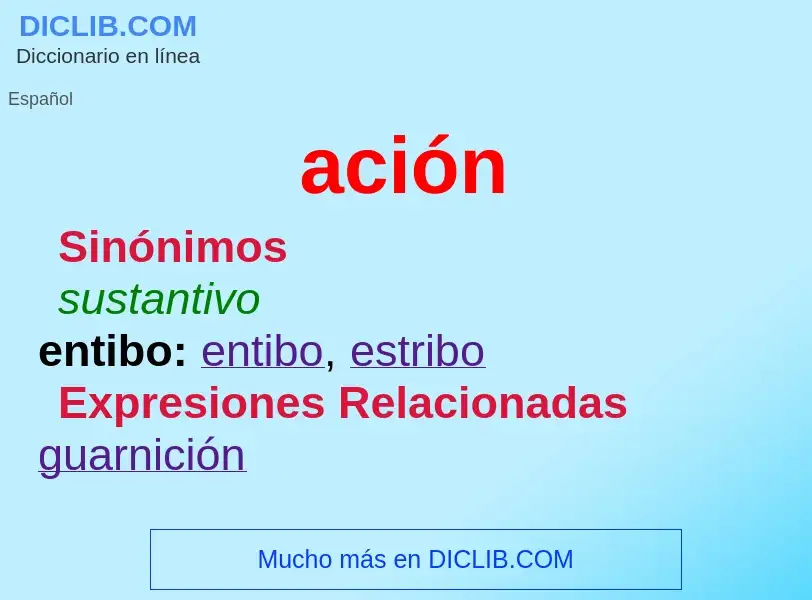 Wat is ación - definition