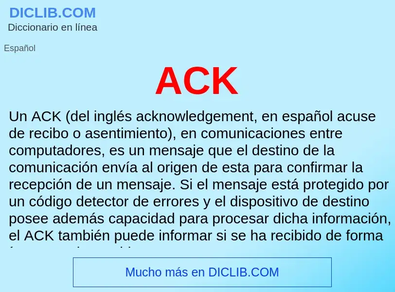 What is ACK - definition