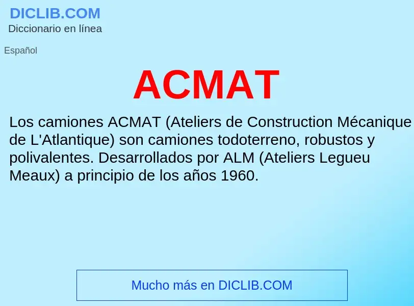 What is ACMAT - definition