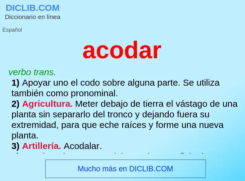 What is acodar - meaning and definition