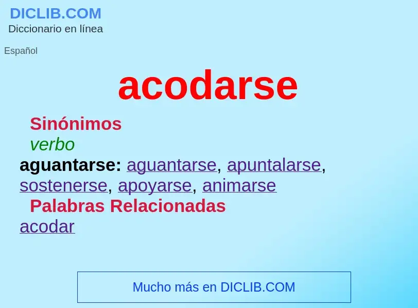 Wat is acodarse - definition