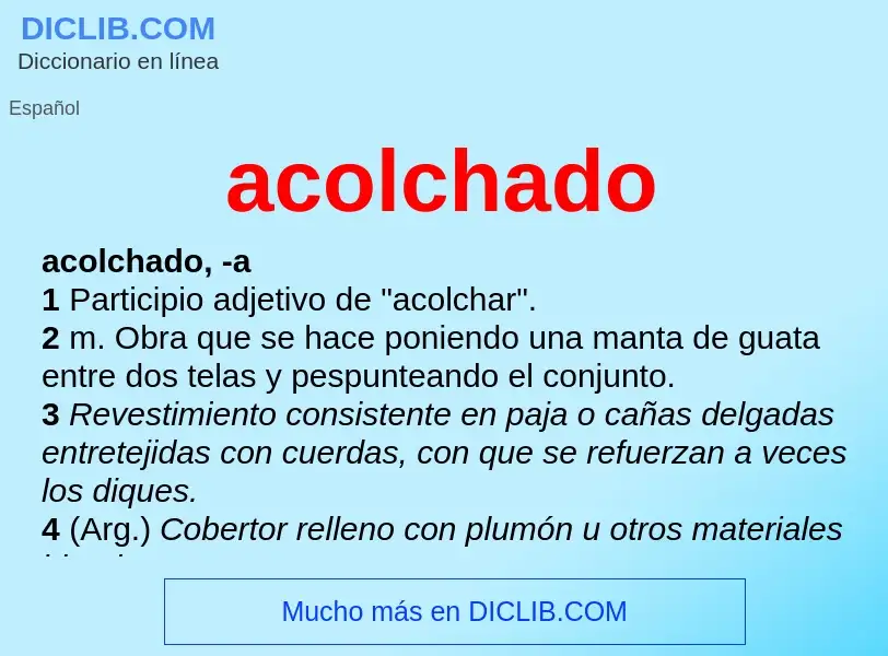 Wat is acolchado - definition