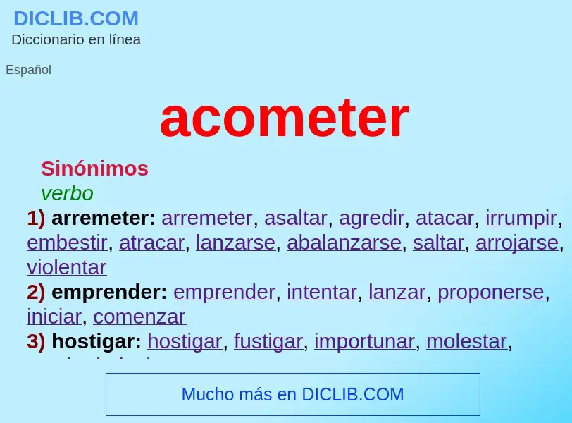 O que é acometer - definição, significado, conceito