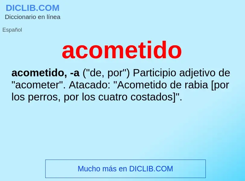 Was ist acometido - Definition