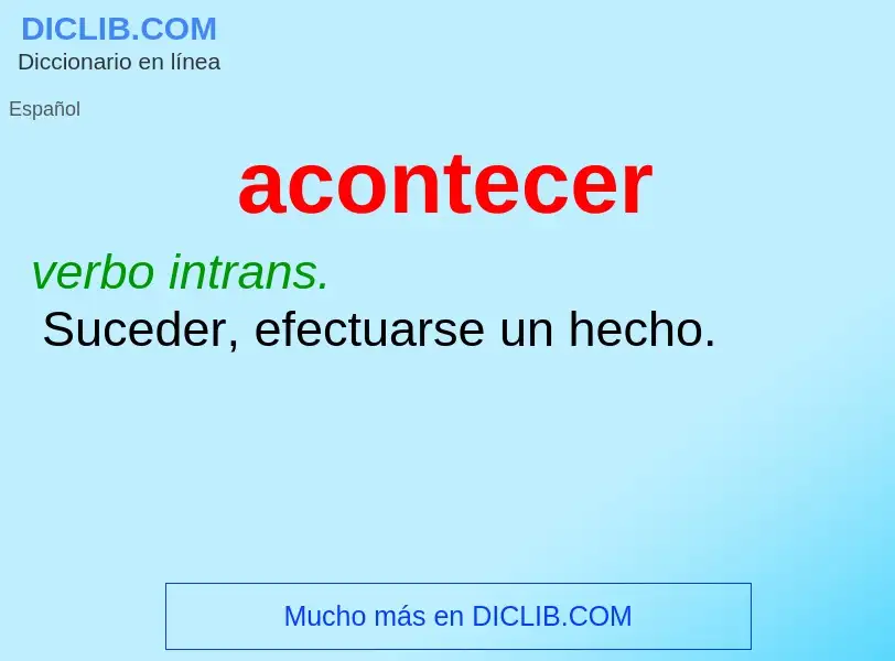 Wat is acontecer - definition