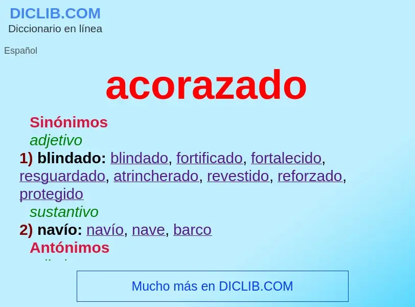 Wat is acorazado - definition