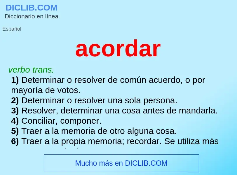 What is acordar - definition