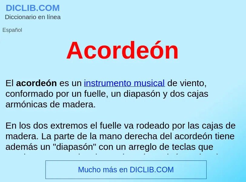 What is Acordeón  - definition