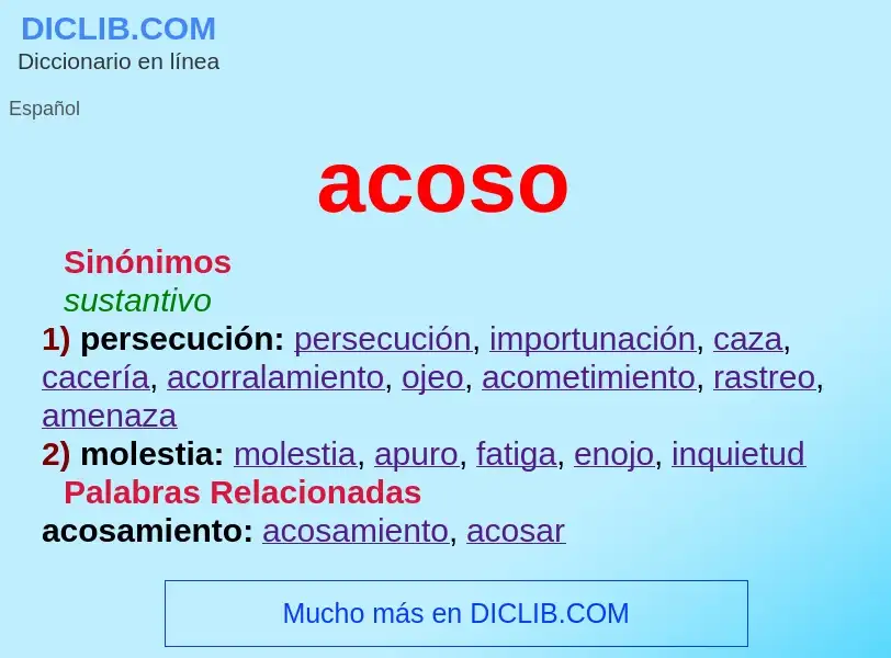 Wat is acoso - definition