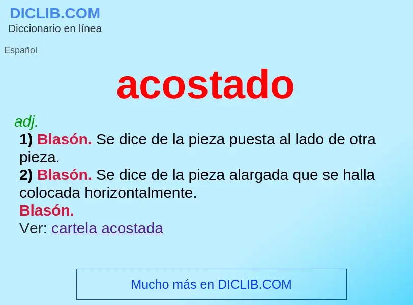 Wat is acostado - definition