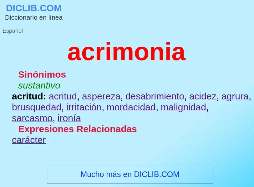 Was ist acrimonia - Definition