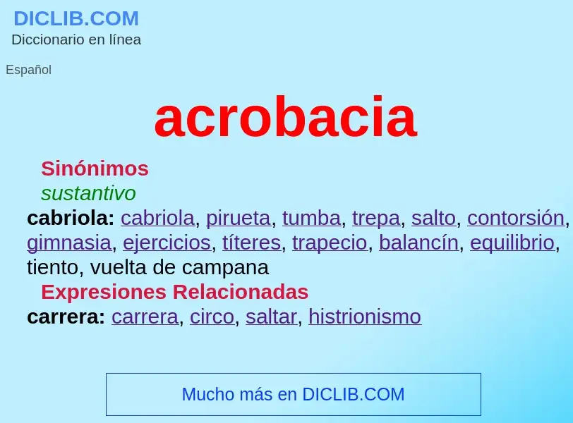 What is acrobacia - definition