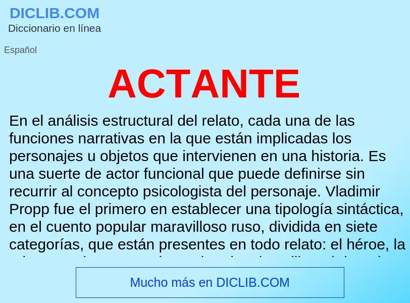 What is ACTANTE - definition