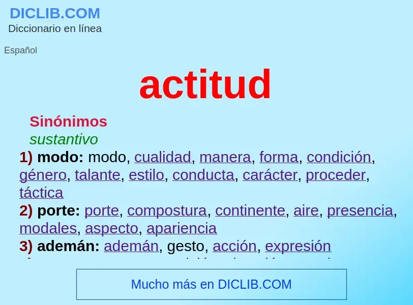 Was ist actitud - Definition