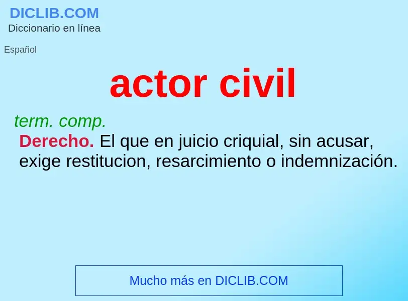 O que é actor civil - definição, significado, conceito