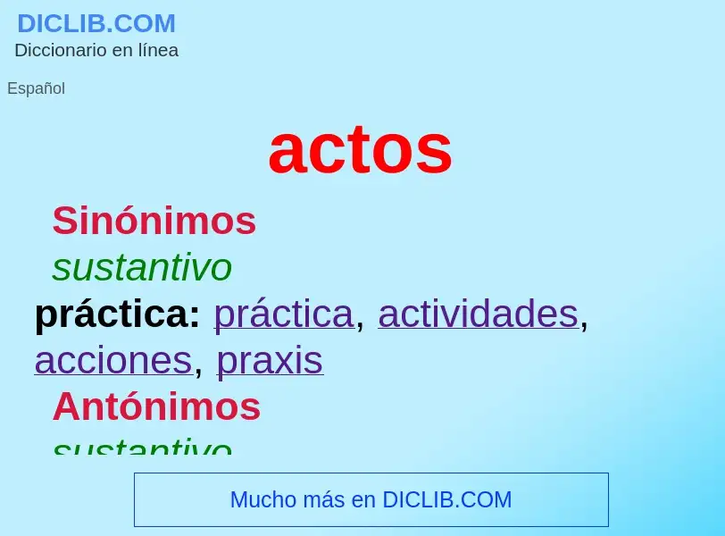 What is actos - definition