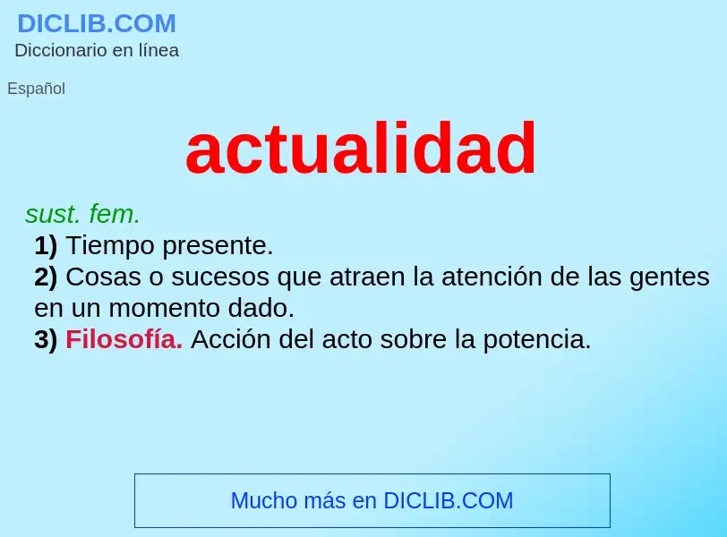 Wat is actualidad - definition