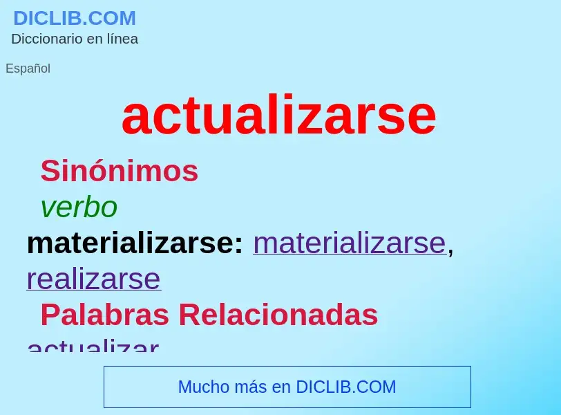 Wat is actualizarse - definition