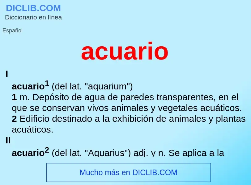 Wat is acuario - definition