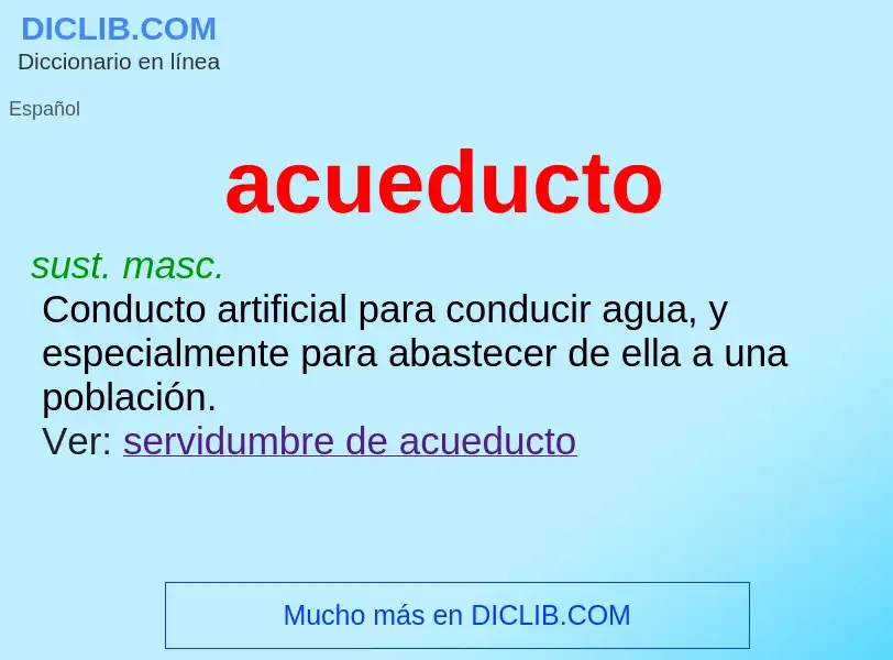 What is acueducto - definition