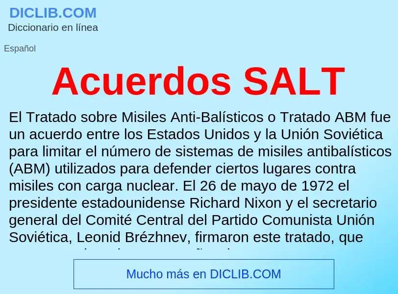 What is Acuerdos SALT - definition