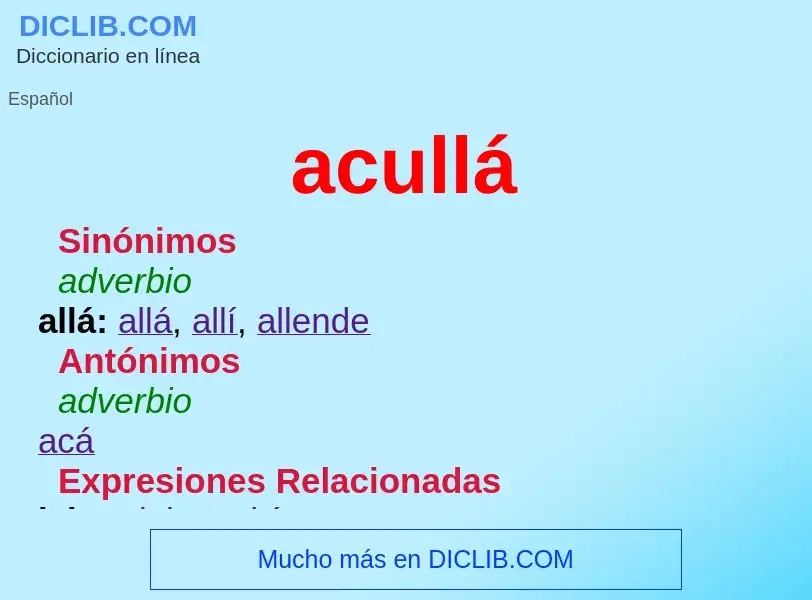 What is acullá - definition