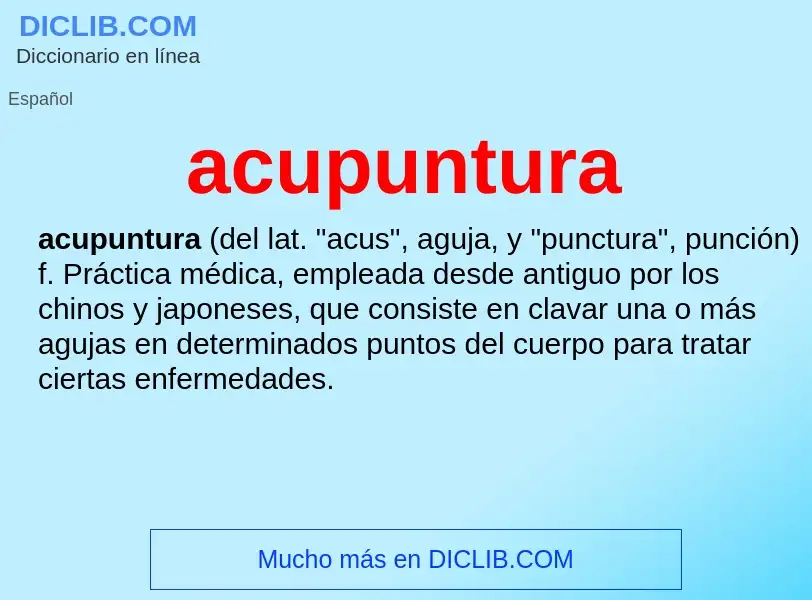 Wat is acupuntura - definition