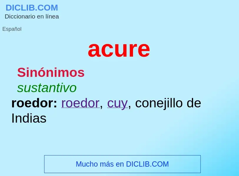 What is acure - meaning and definition