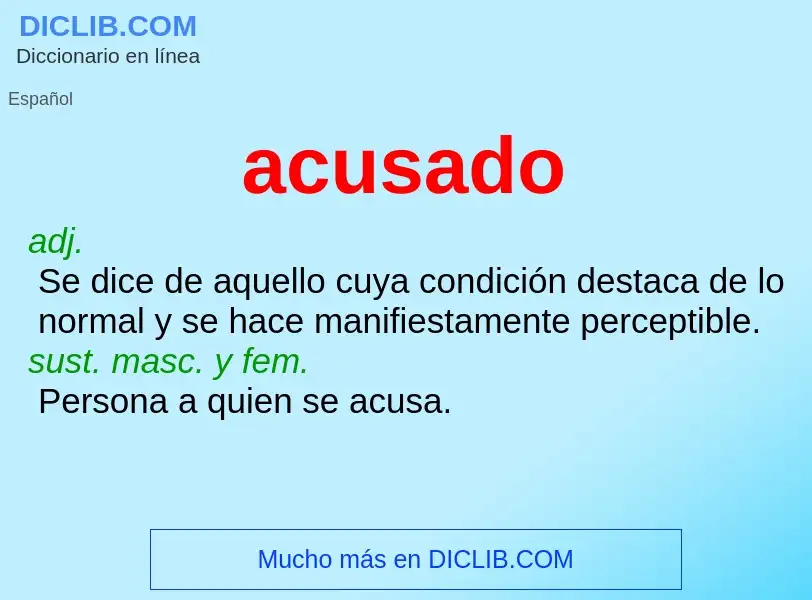 What is acusado - definition