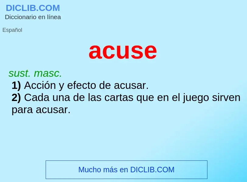 Wat is acuse - definition