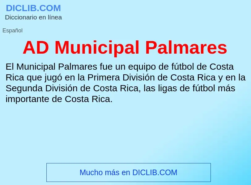 What is AD Municipal Palmares - definition