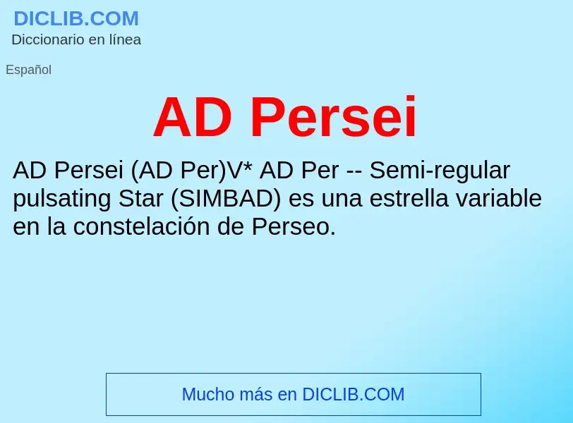 What is AD Persei - definition