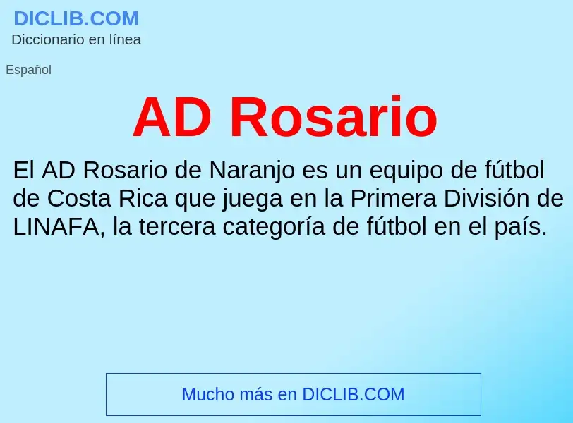 What is AD Rosario - definition