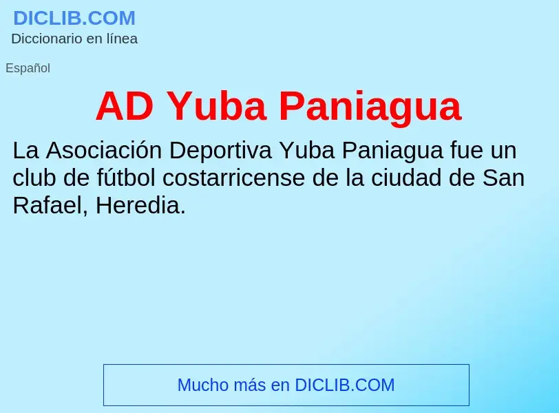 What is AD Yuba Paniagua - definition