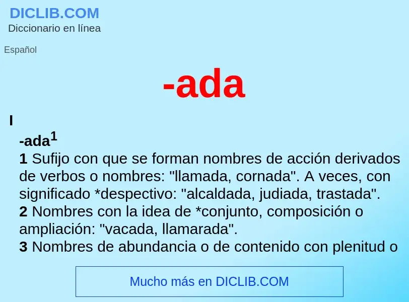 Wat is -ada - definition