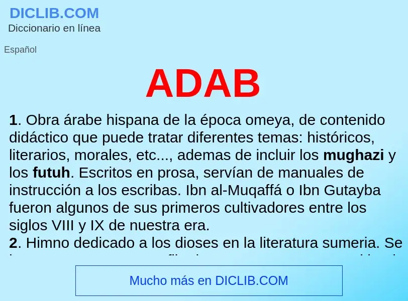 What is ADAB - definition