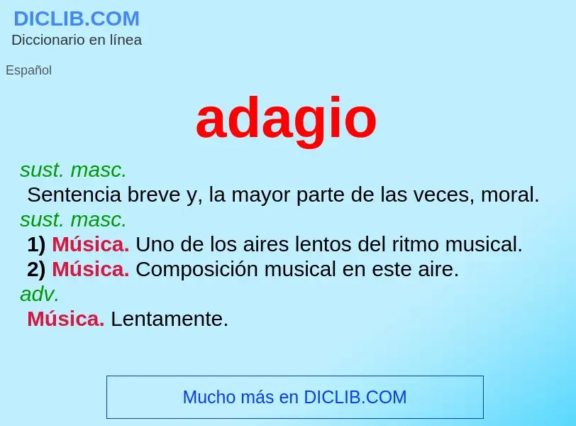 Wat is adagio - definition