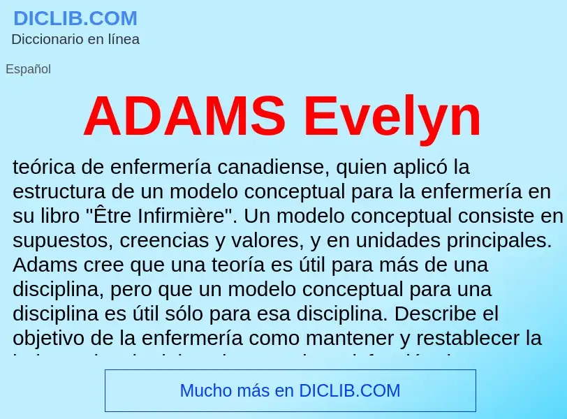 What is ADAMS Evelyn - definition