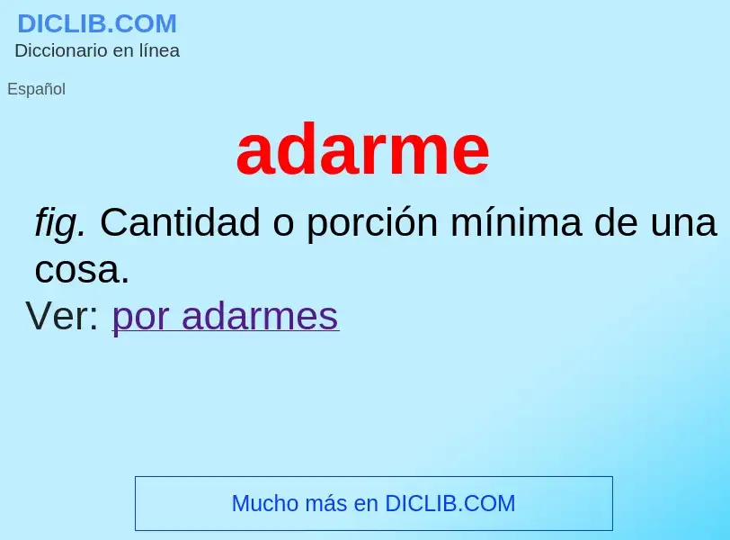 What is adarme - meaning and definition